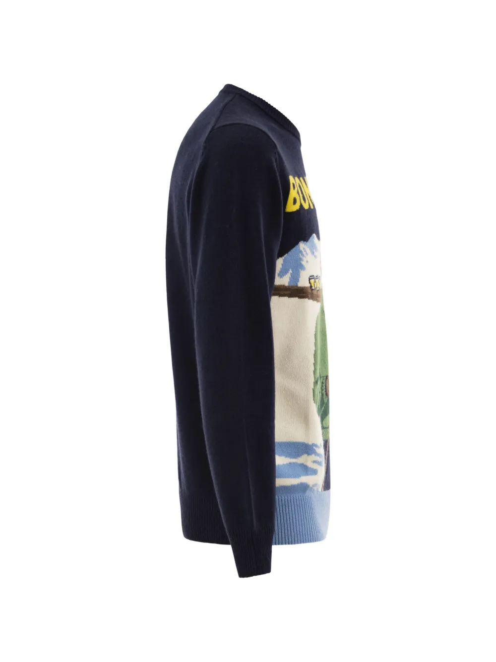 MC2 Saint Barth Heron crewneck knit sweater Blauw