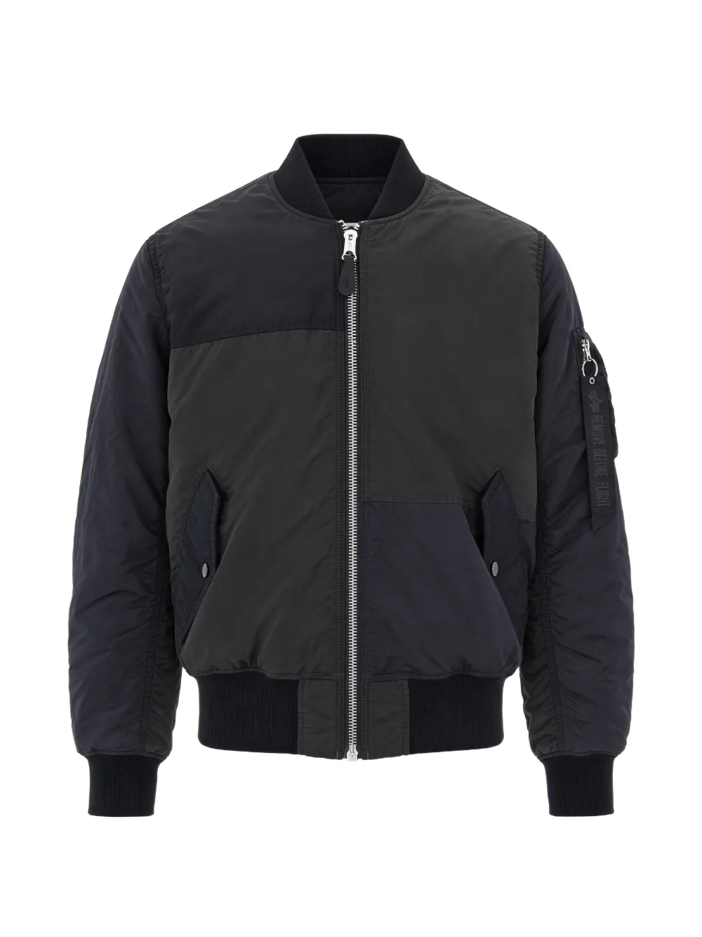 Alpha Industries MA-1 tricolor panelled bomber jacket - Nero