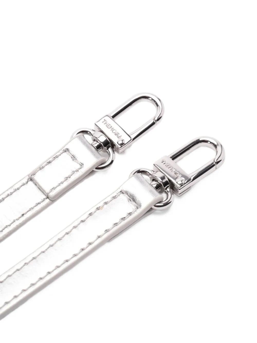 Themoirè Gesmockte schoudertas met metallic-effect Zilver