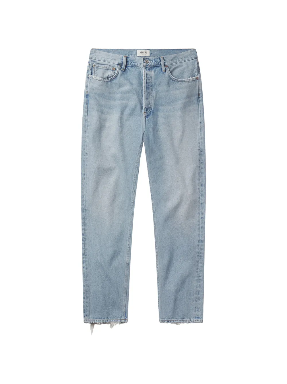AGOLDE faded raw-cut jeans - Blu