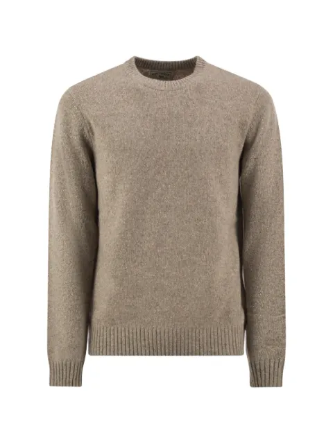 MC2 Saint Barth khaki Regent wool-blend Donegal-knit crewneck sweater