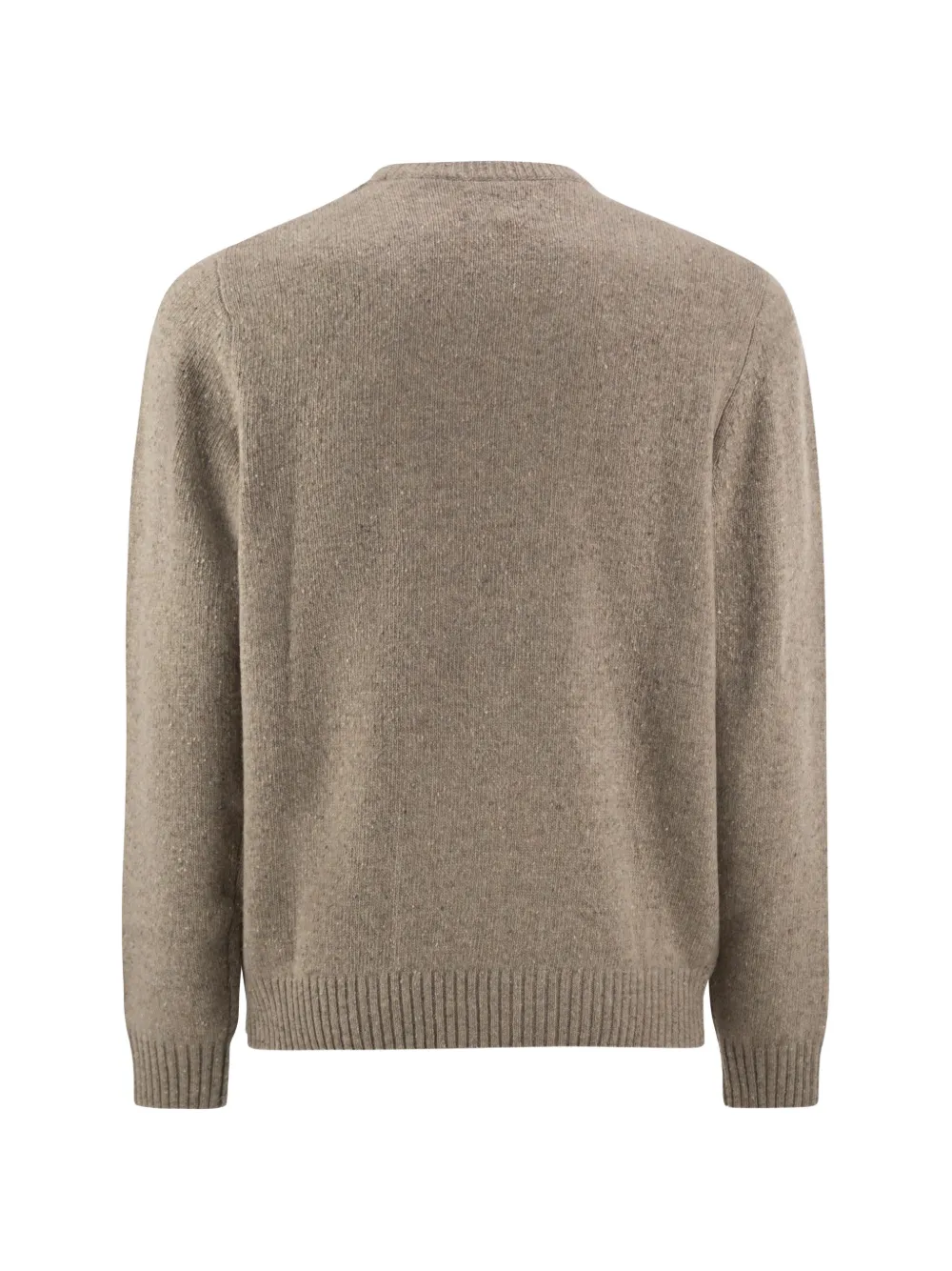 MC2 Saint Barth khaki Regent wool-blend Donegal-knit crewneck sweater Beige