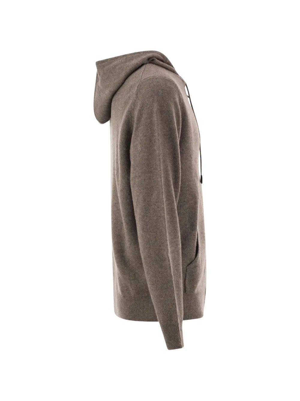 MC2 Saint Barth beige Notting lambswool hooded knit with full zip
