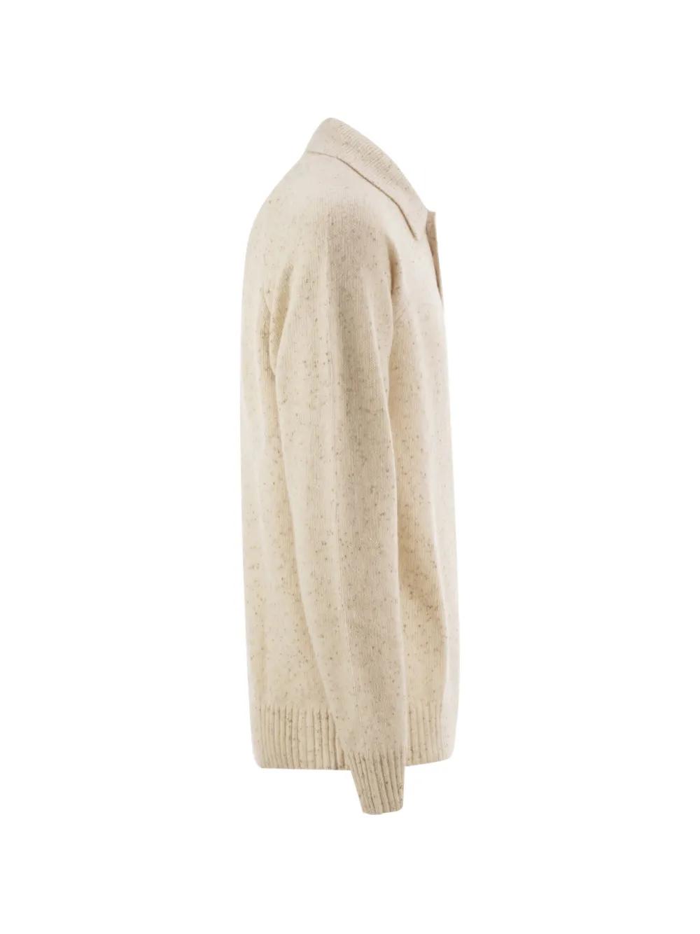 MC2 Saint Barth beige Alfie wool-blend Donegal knit polo