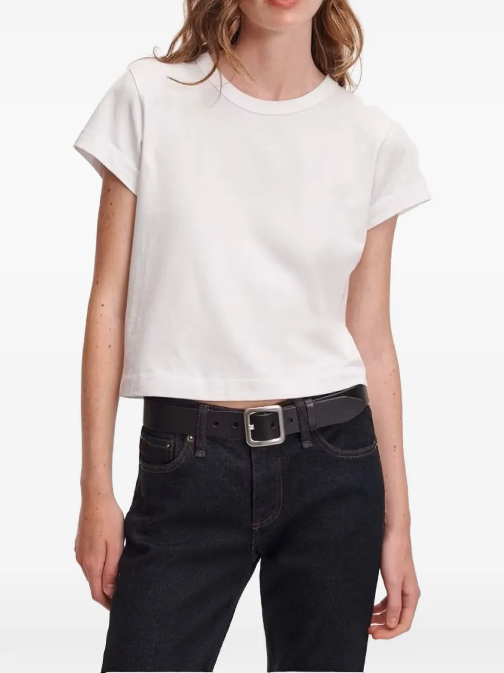 rag & bone Kelly crew-neck cropped T-shirt Wit