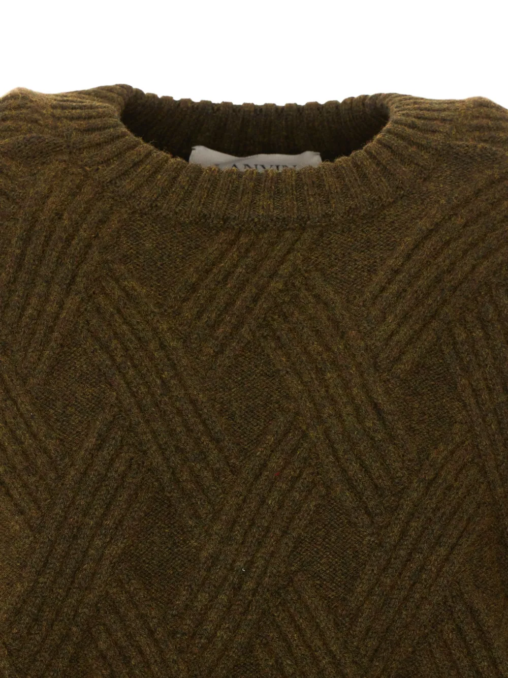 Lanvin Kabelgebreide wollen trui Groen