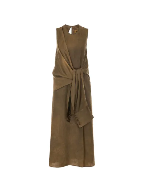 Uma Wang draped sleeveless midi dress