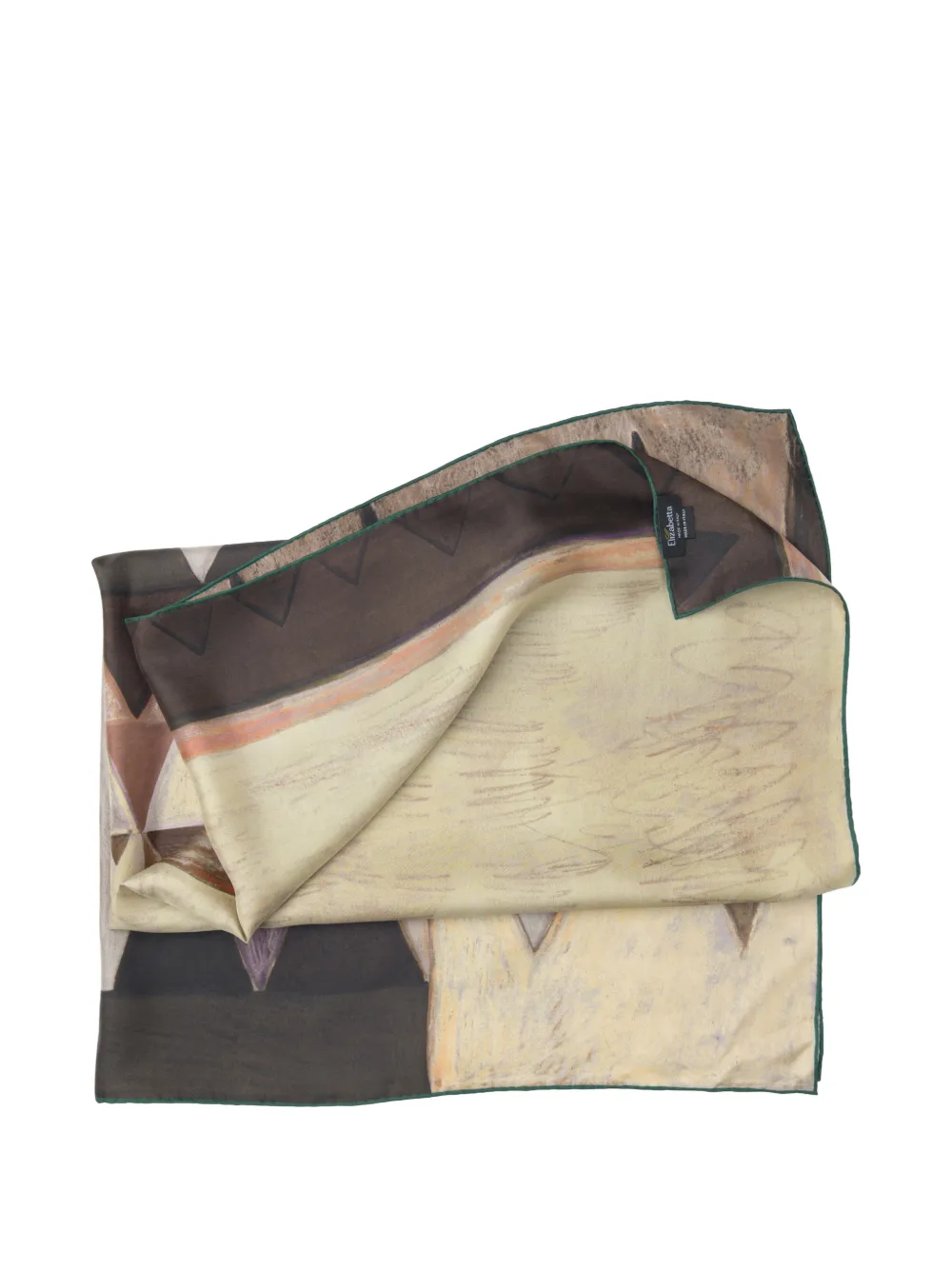 Elizabetta Dani geometric-print scarf - Marrone