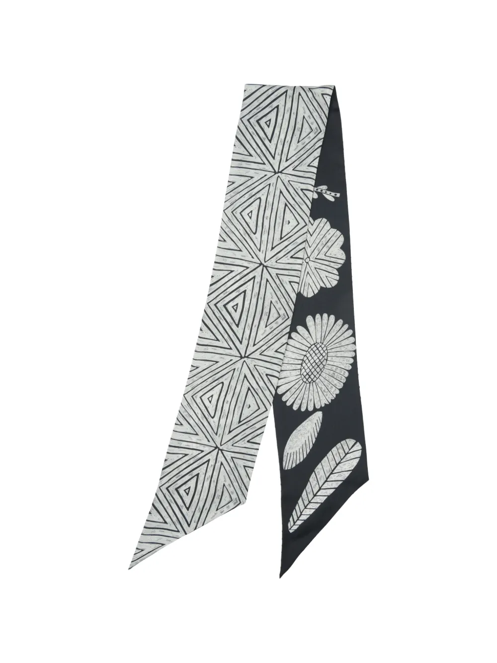 Elizabetta Marta geometric-print bandeau scarf - Nero