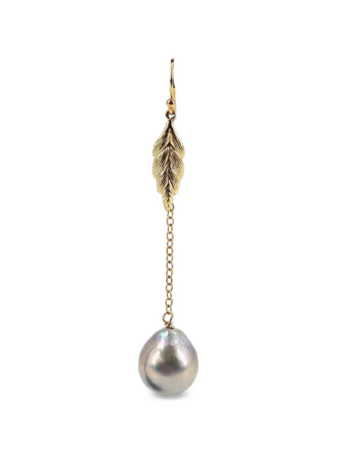 Madison Baroque Pearl leaf-drop earrings