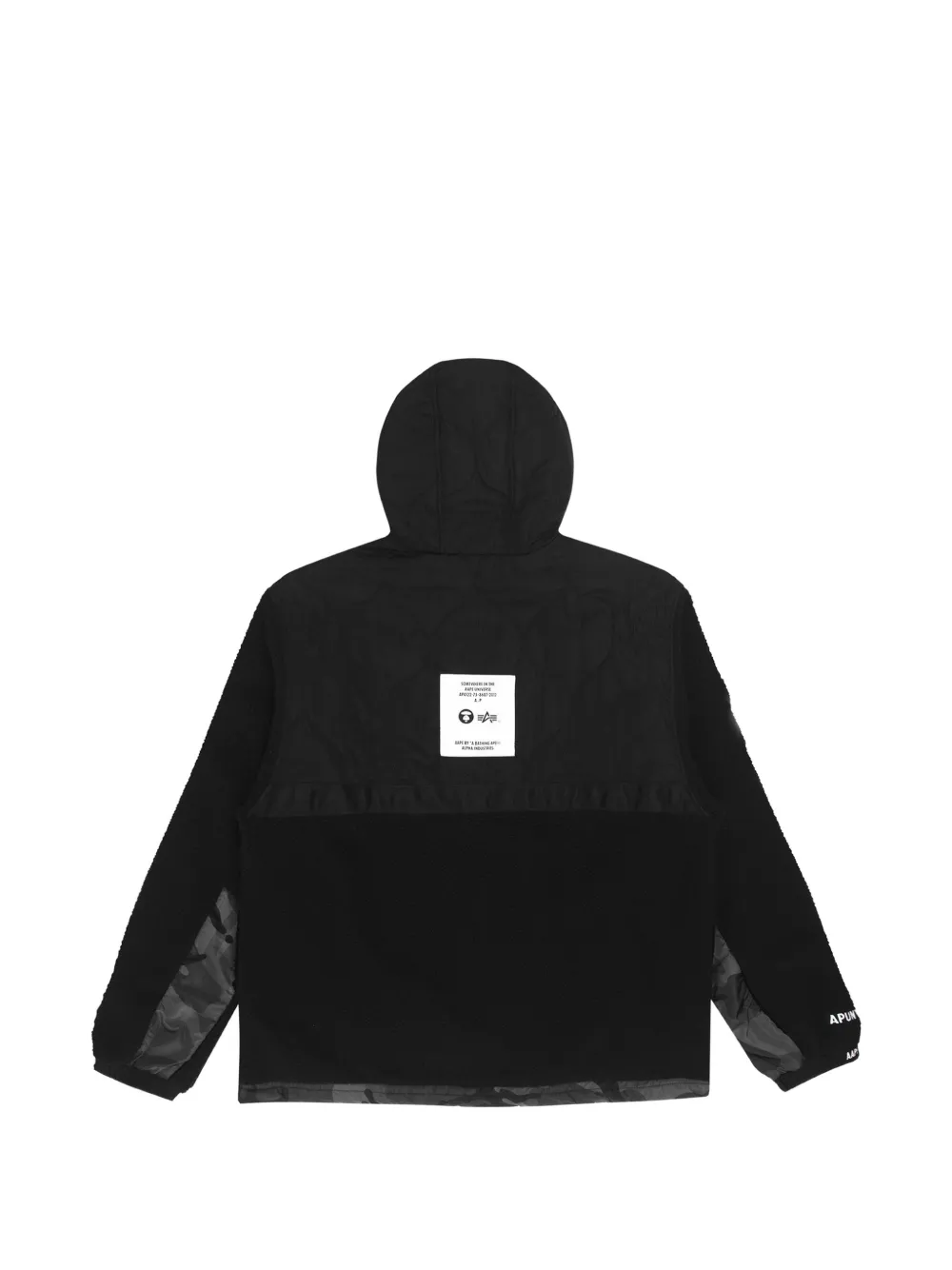 AAPE BY *A BATHING APE® x Alpha Industries Quilted fleece-panelled ...