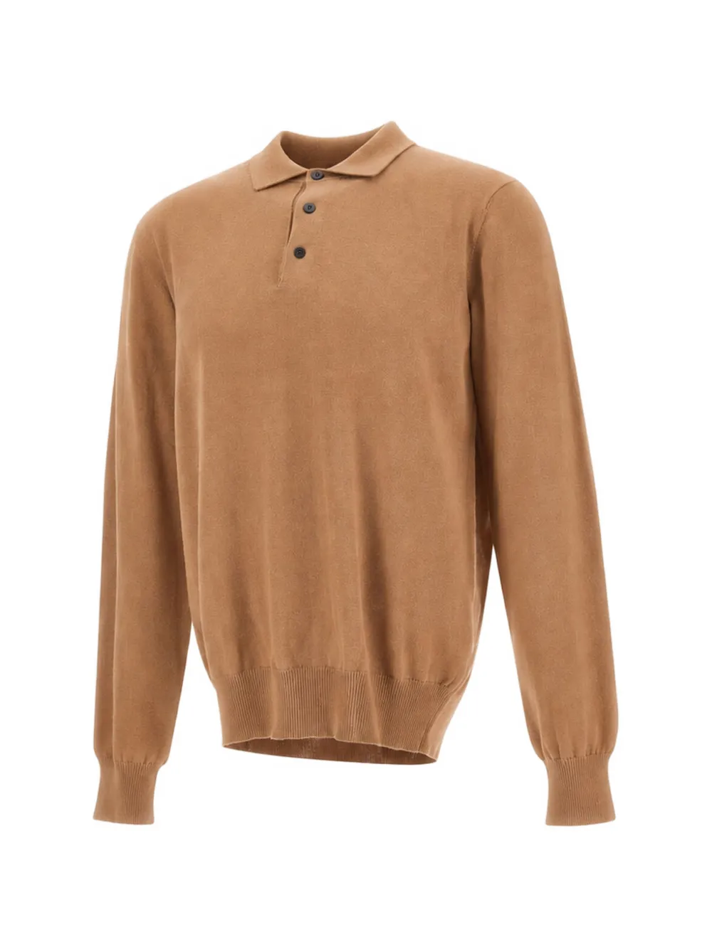 Herno Wollen poloshirt Bruin