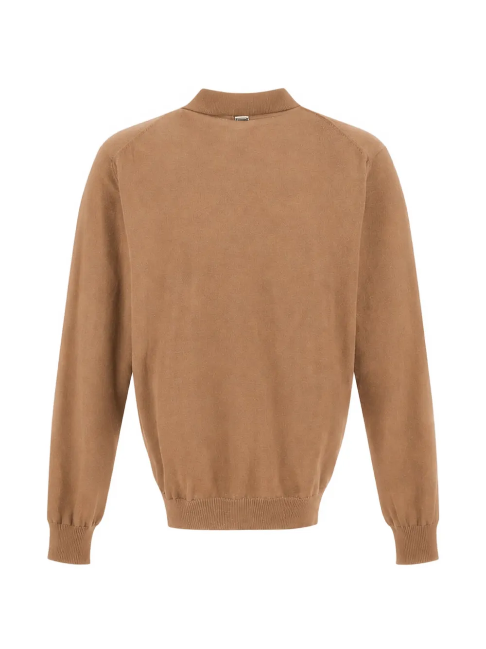 Herno Wollen poloshirt Bruin