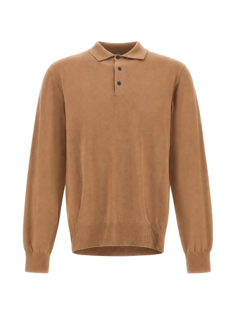 Herno Wollen poloshirt Bruin