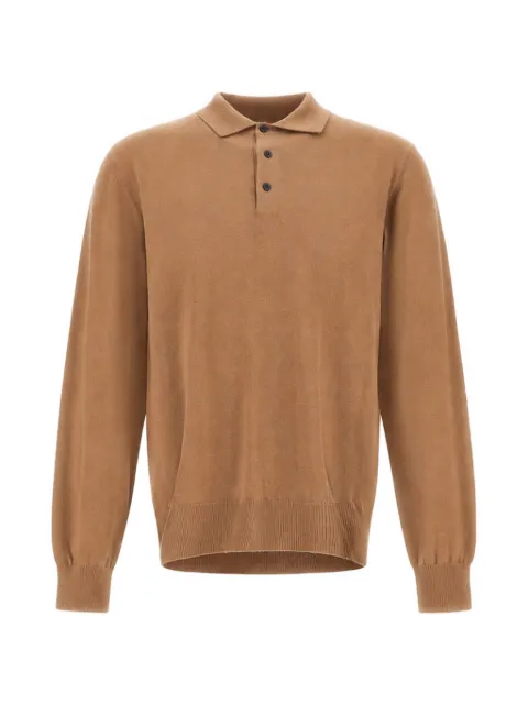 Herno long-sleeved wool polo shirt