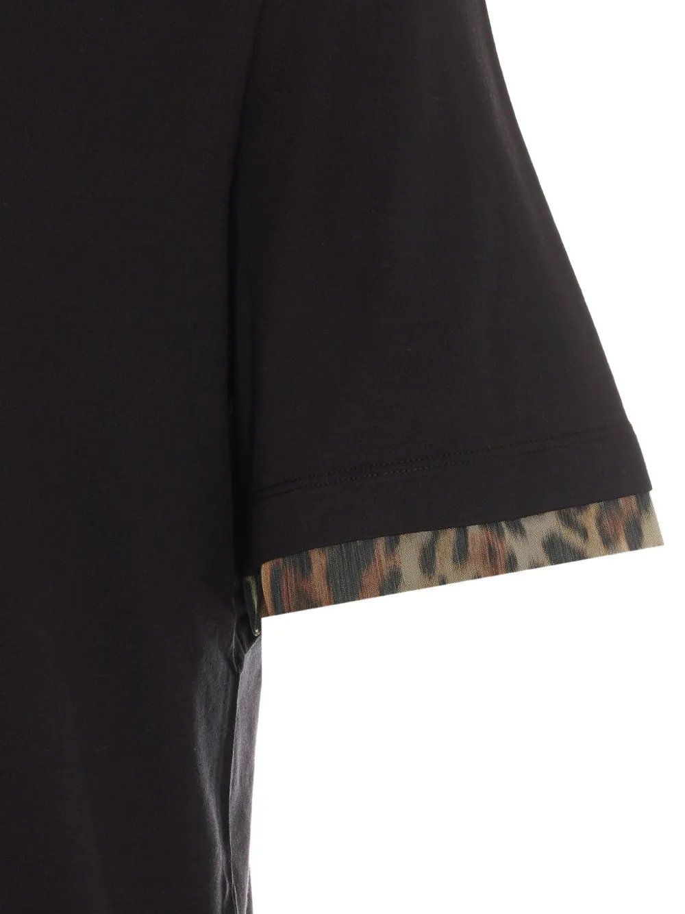 Lanvin T-shirt met afwerking met luipaard-print Zwart