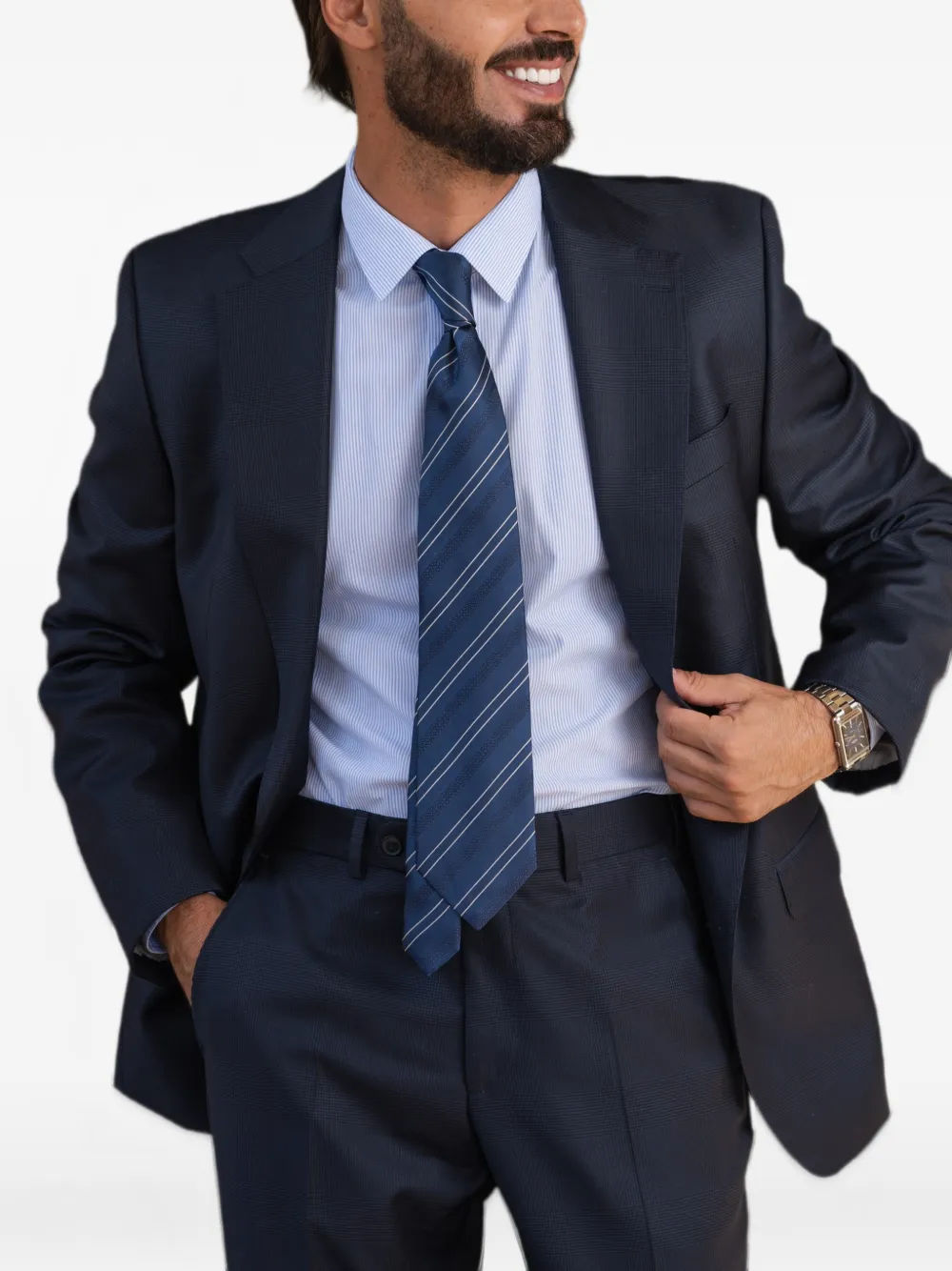 Elizabetta Varese striped silk tie - Blu