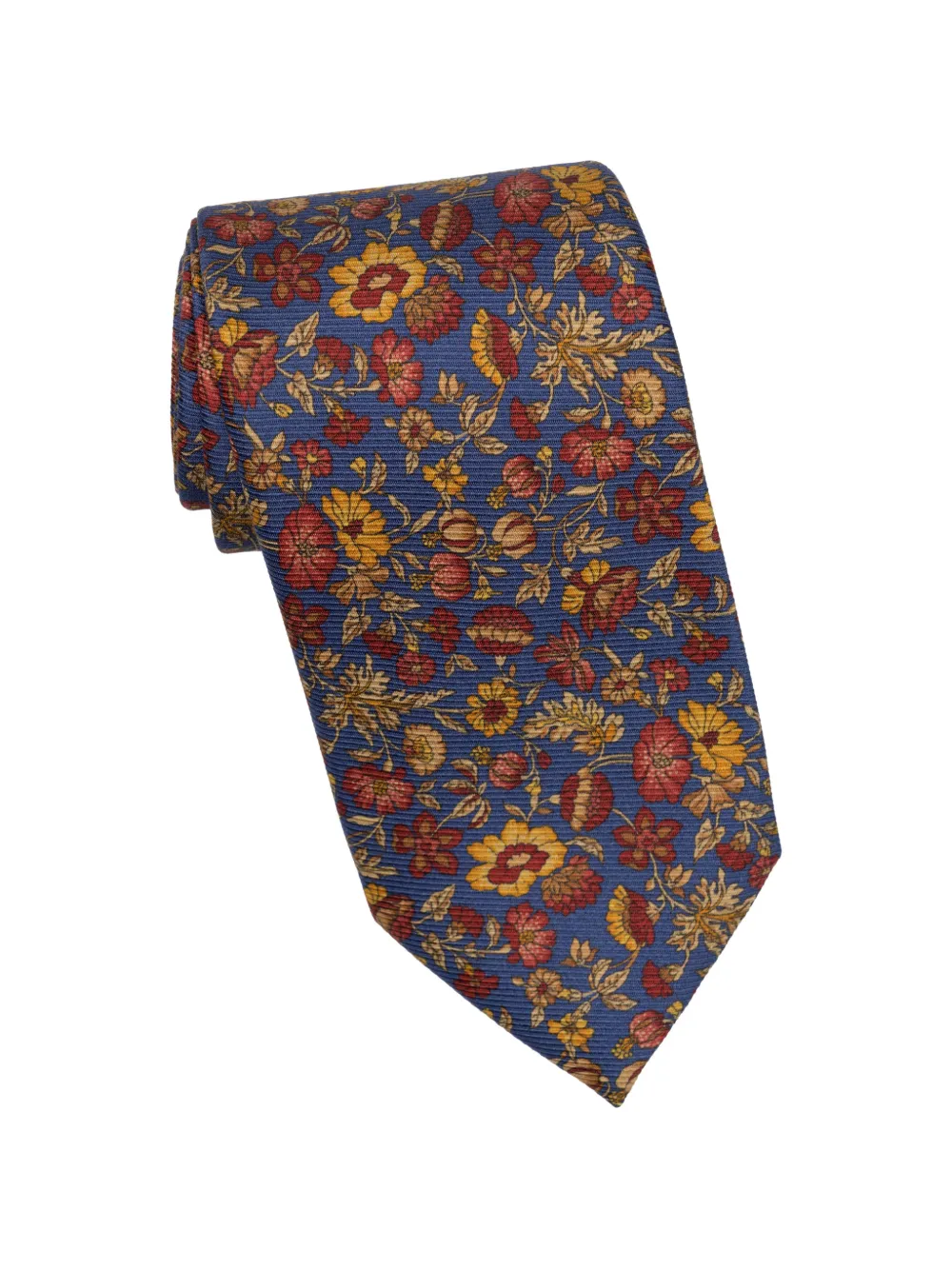 Elizabetta Conte floral-print tie - Blu