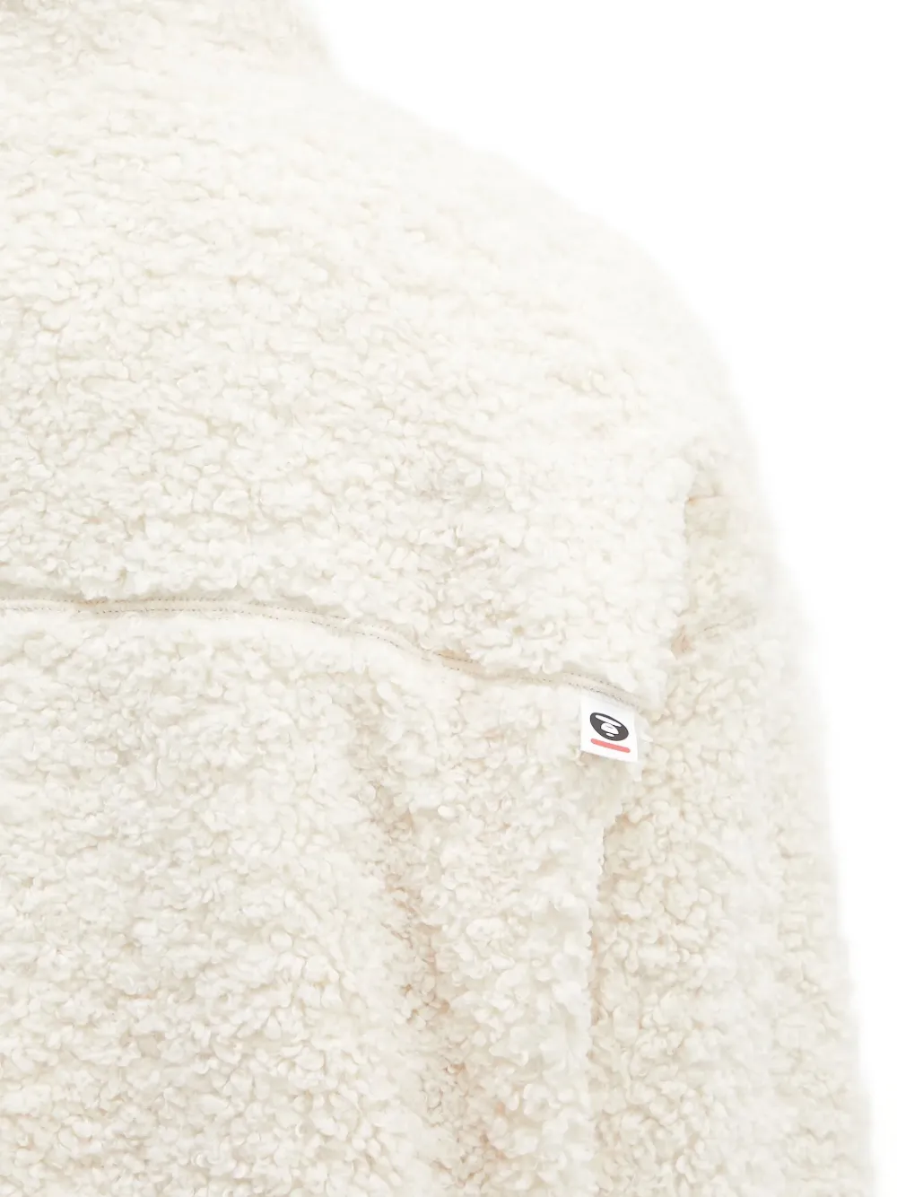 AAPE BY *A BATHING APE Moonface logo sherpa jacket Beige