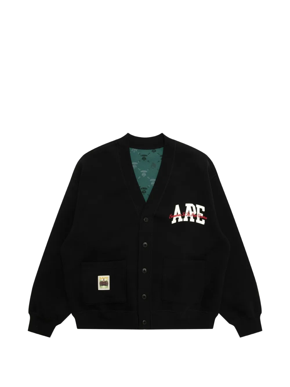 AAPE BY *A BATHING APE® reversible interlock cardigan - Black