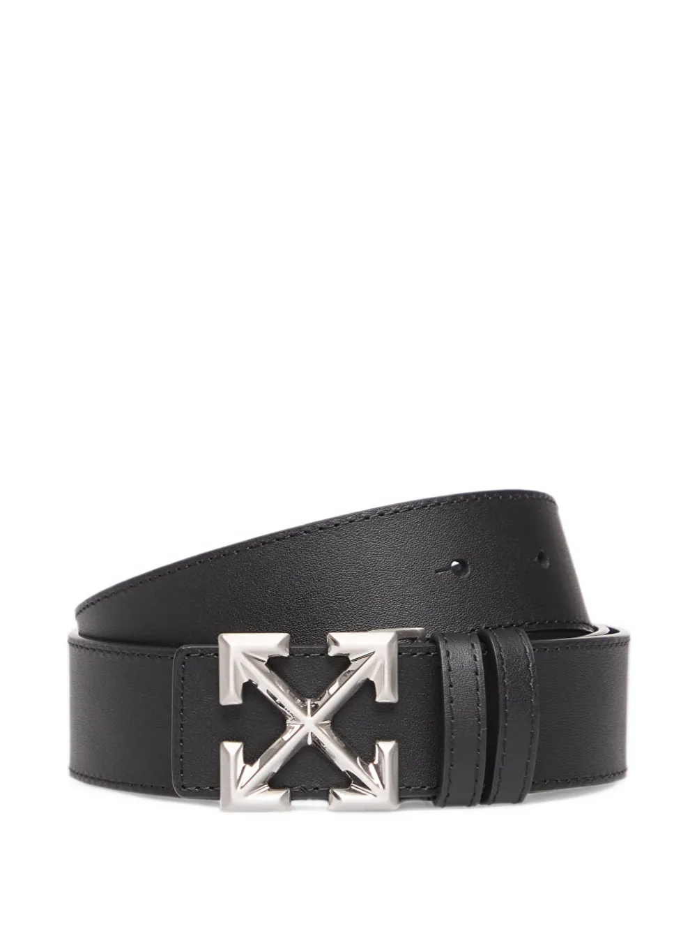 Off-white Arrow Quote Belt In Black