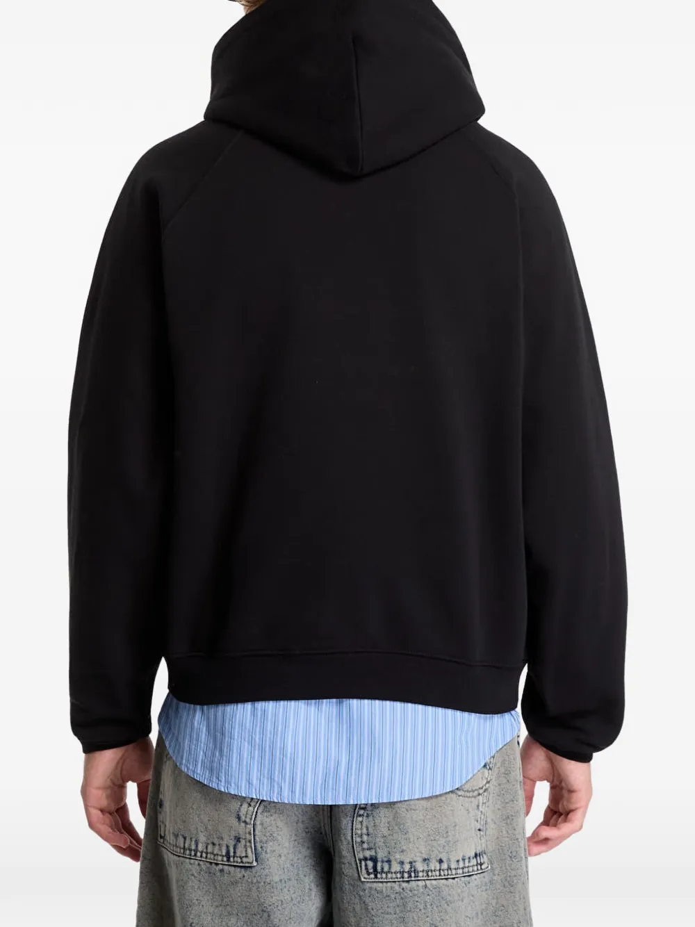 dime Varsity hoodie met geborduurd logo Zwart