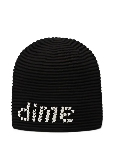 dime crochet logo-embroidered beanie hat
