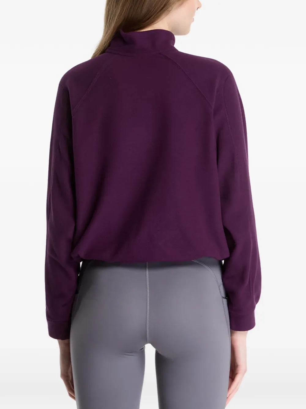 Under Armour Performance Fleece asymmetric quarter-zip sweater Paars