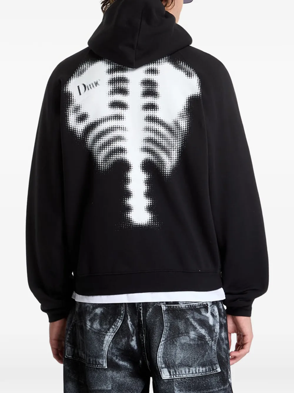 dime Spinal hoodie met grafische print Zwart