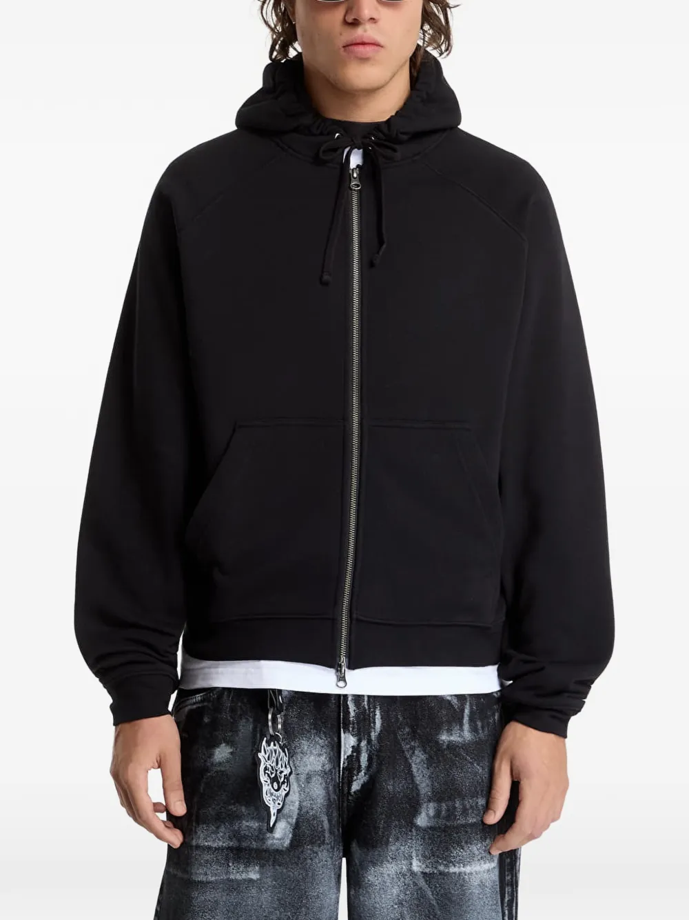 dime Spinal hoodie met grafische print Zwart
