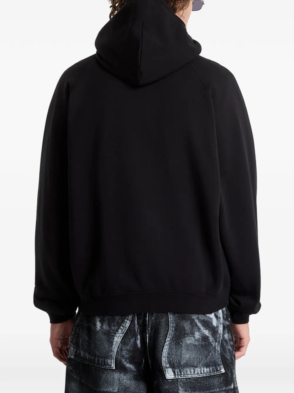 dime Hoodie met sierlijk logo Zwart