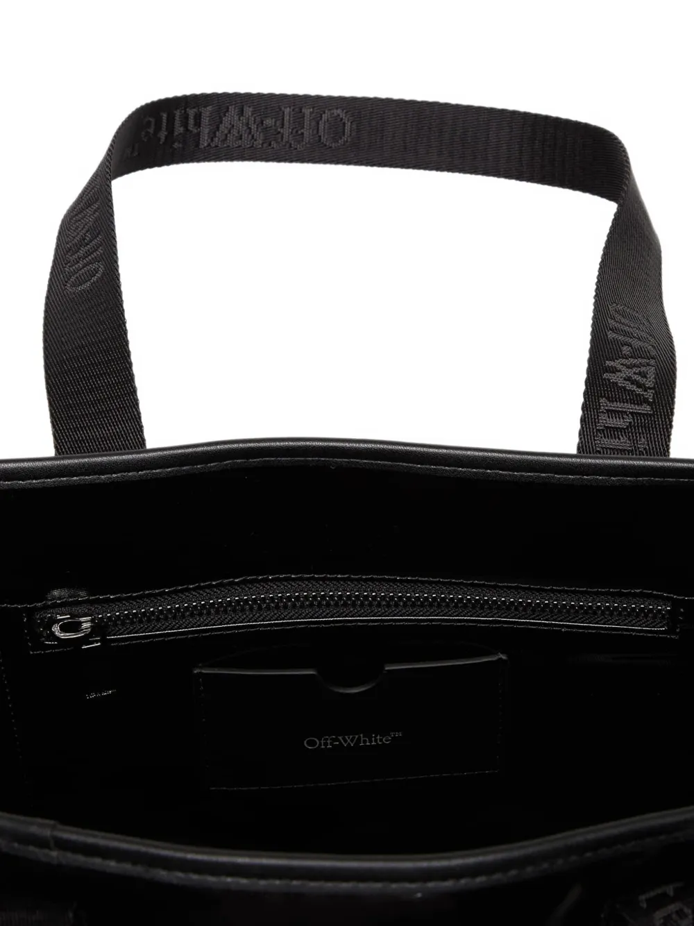 Off-White Jitney logo-strap tote bag Zwart