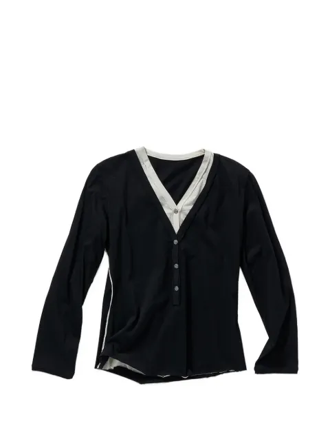 PERVERZE layered Henley T-shirt