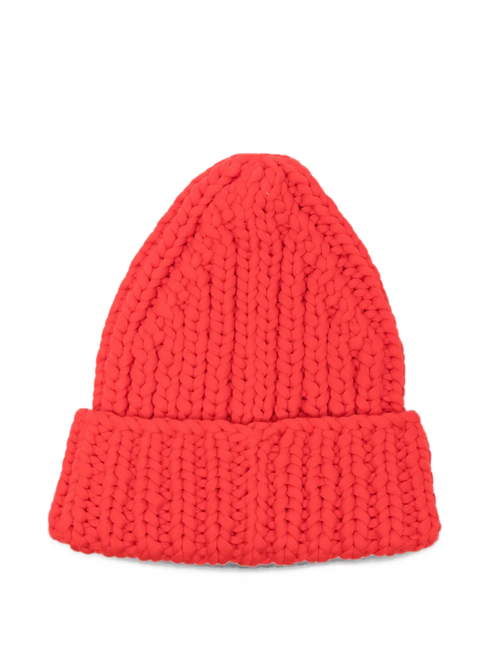 Charles Jeffrey Loverboy chunky-knit logo-patch beanie hat Rood
