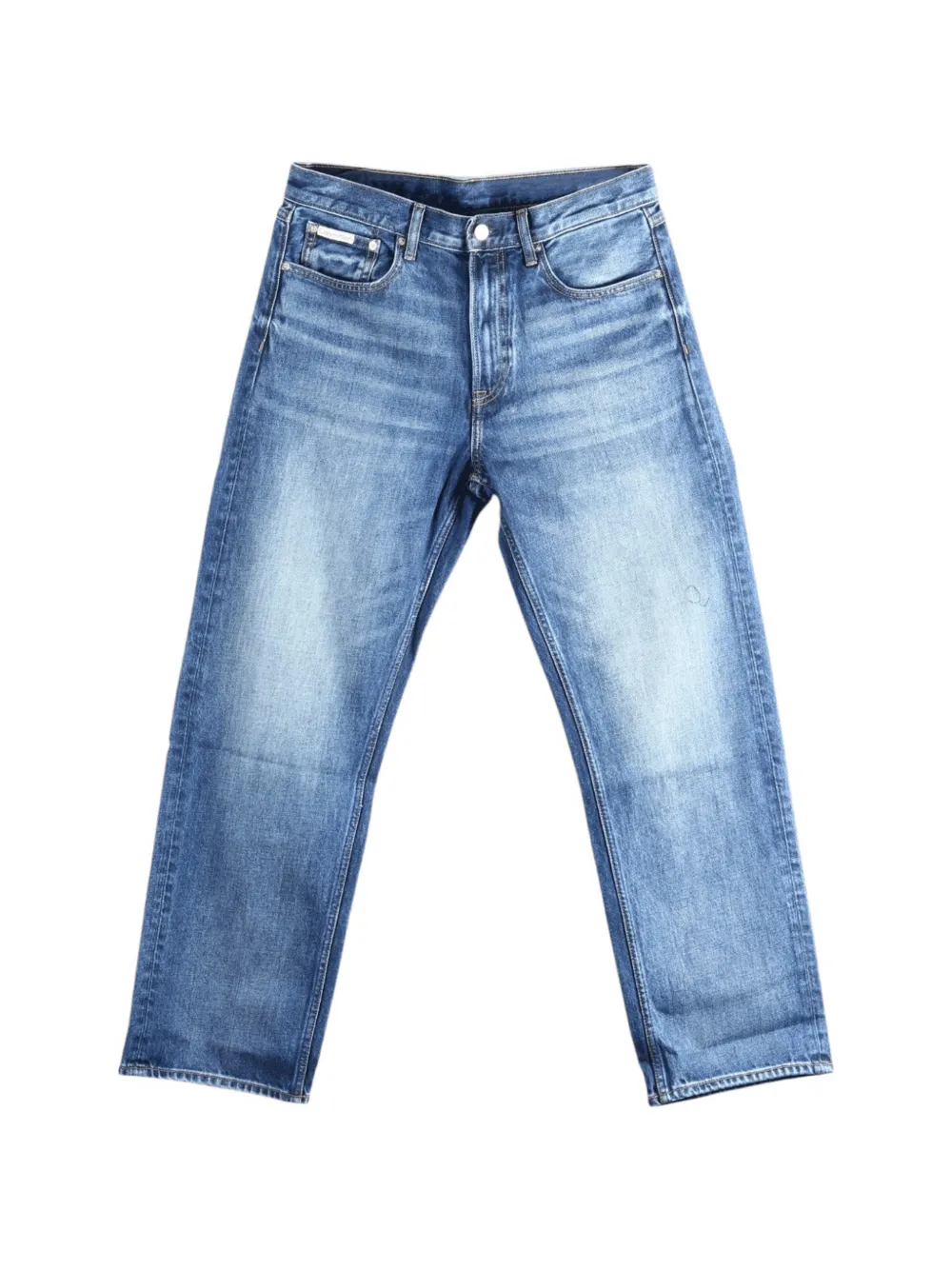 Calvin Klein faded straight-leg jeans - Blu