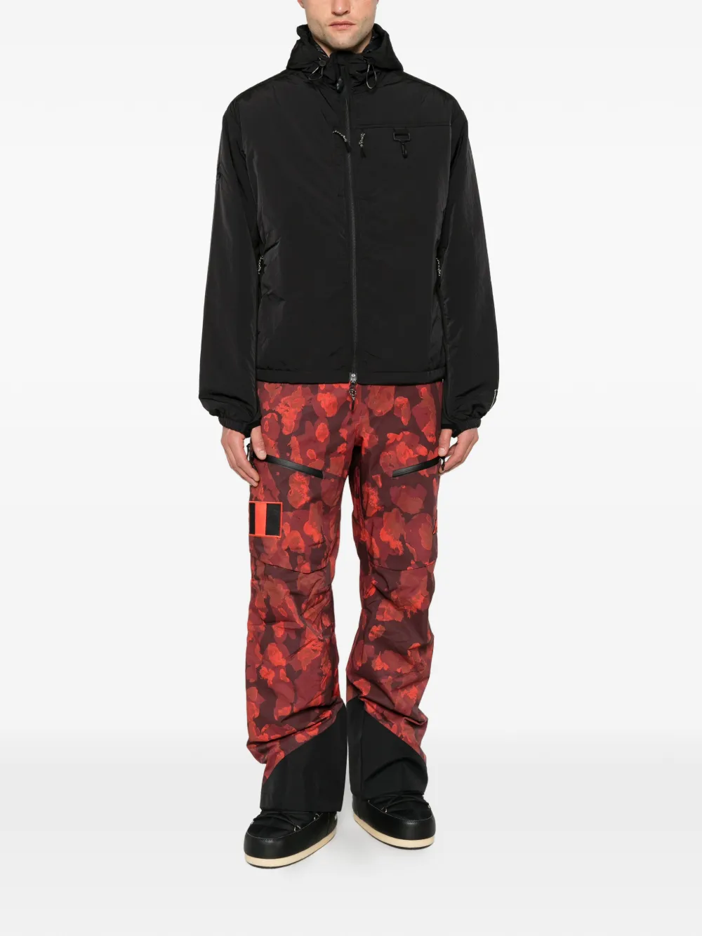 Kappa camouflage-print logo-strap ski bottoms Oranje