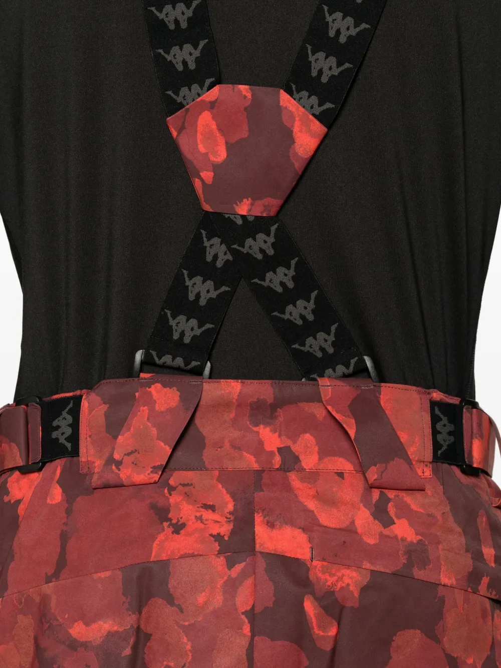 Kappa camouflage-print logo-strap ski bottoms Oranje