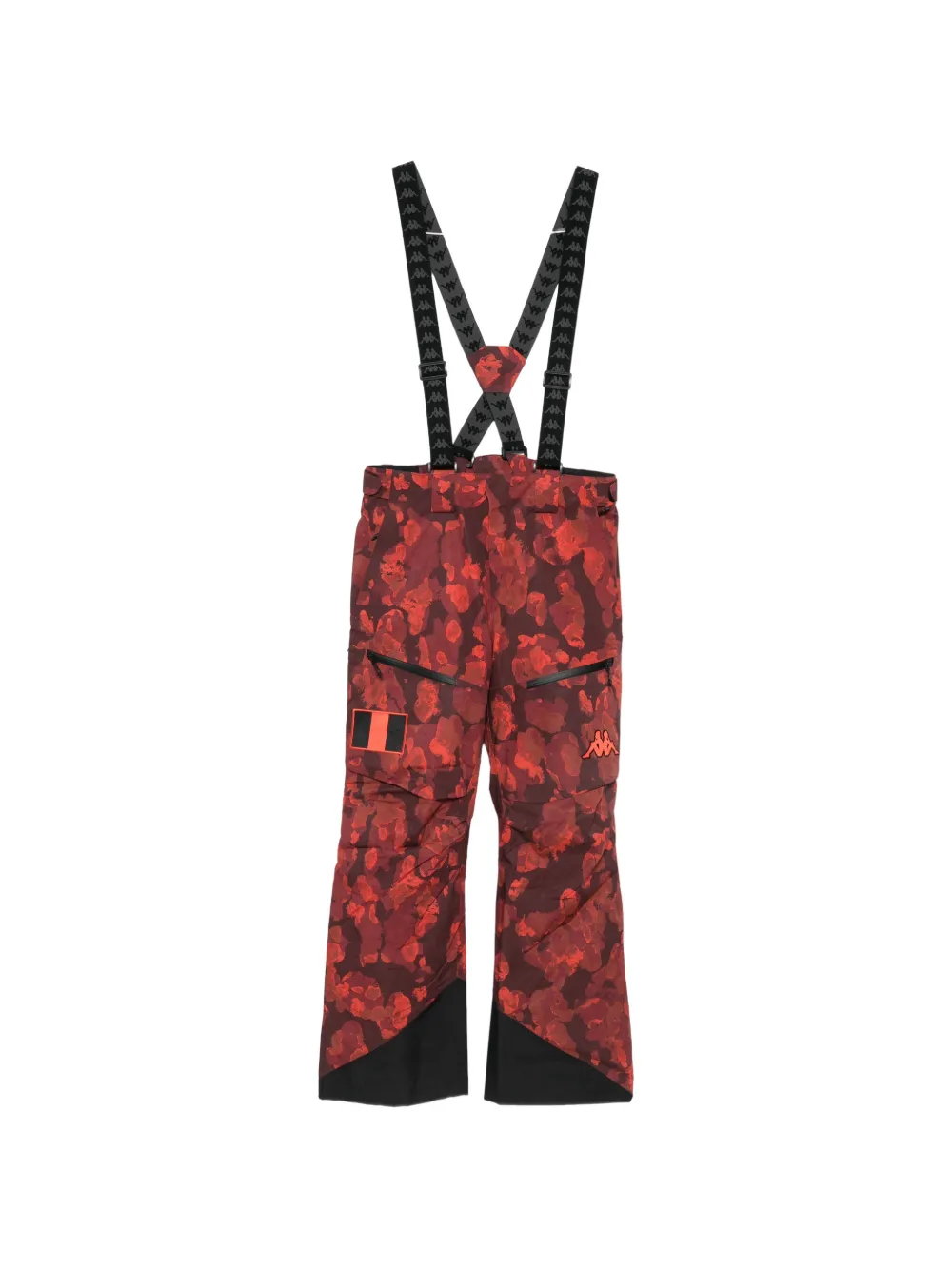 Kappa camouflage-print logo-strap ski bottoms Oranje