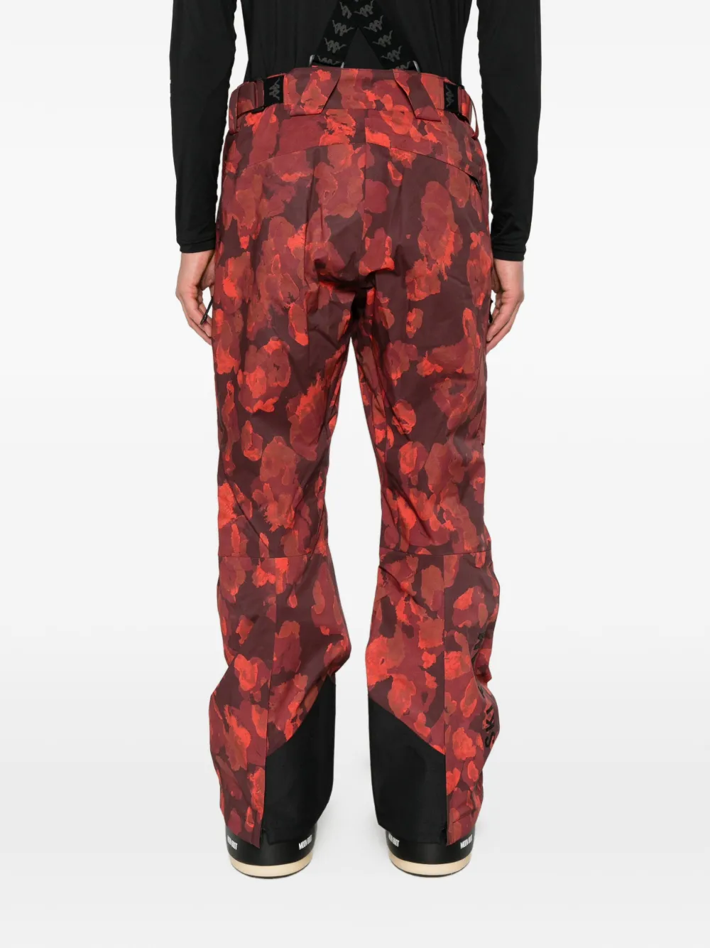 Kappa camouflage-print logo-strap ski bottoms Oranje