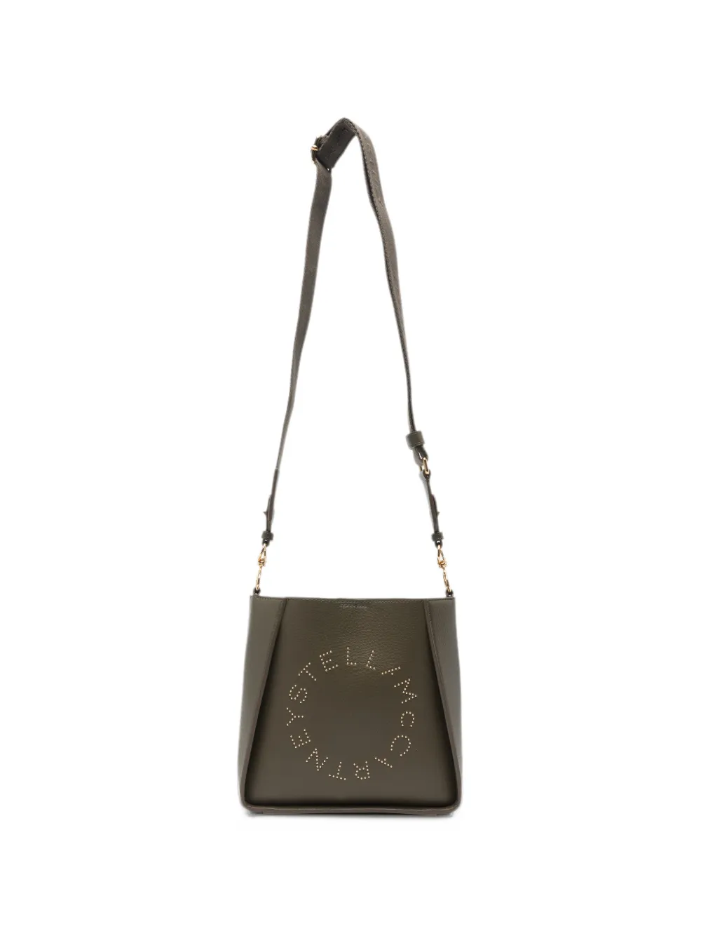 Stella McCartney Stella Logo perforated shoulder bag - Verde