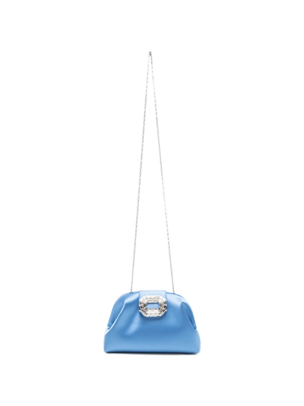 Amina Muaddi Camellia clutch bag - Blu