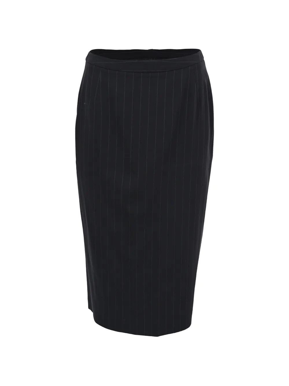 Giorgio Armani Pre-Owned Pinstripe pencil skirt - Nero