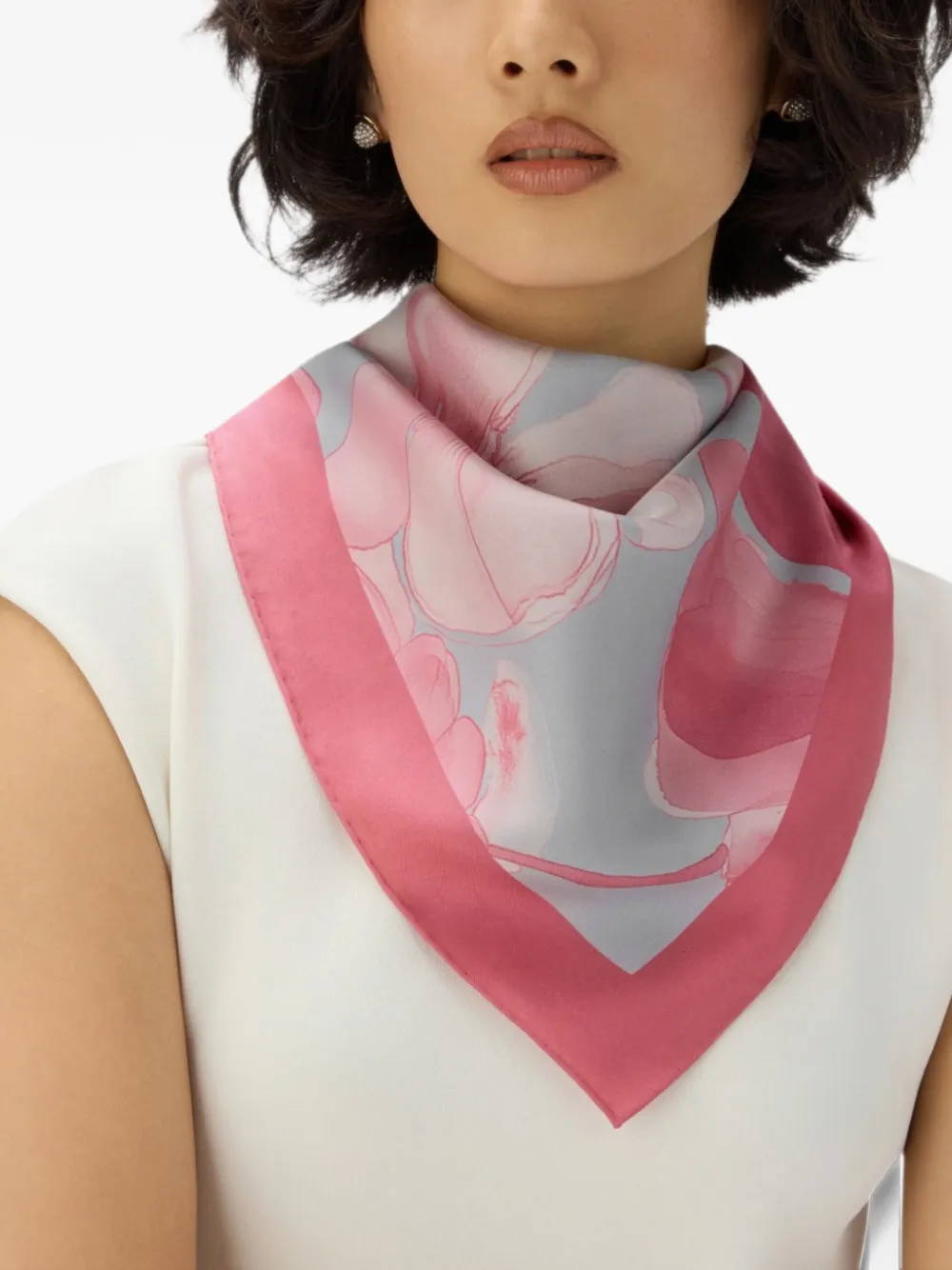 Furla Tortona Carré scarf Roze