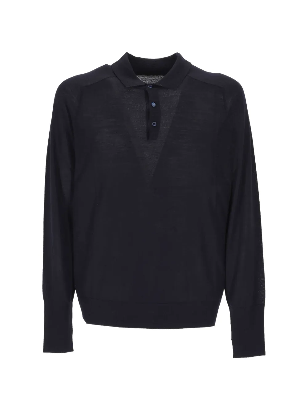 OLIVER LATTUGHI long-sleeve polo shirt - Blu