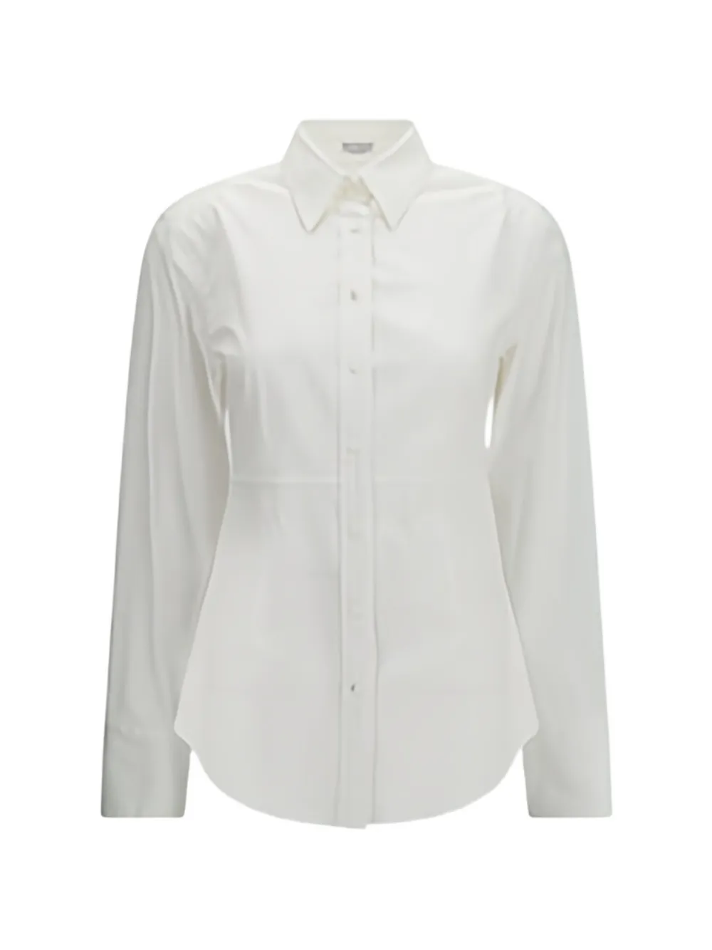 Brunello Cucinelli pointed-collar elongated-cuff shirt - Bianco