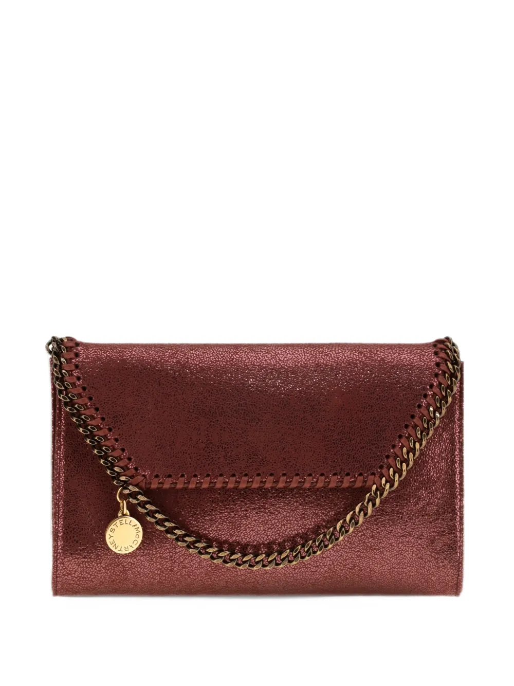 Stella McCartney Falabella chain-trim shoulder bag - Rosso