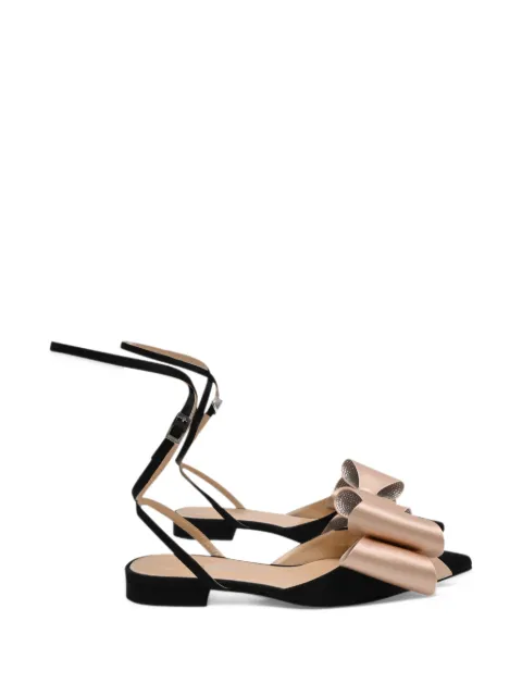 MACH & MACH Le Cadeau wrap-strap ballet flats