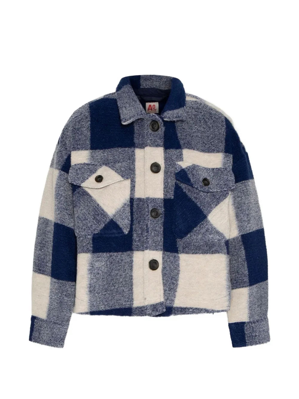 AO76 Herge Marty check-pattern button-fastening shirt - Blu