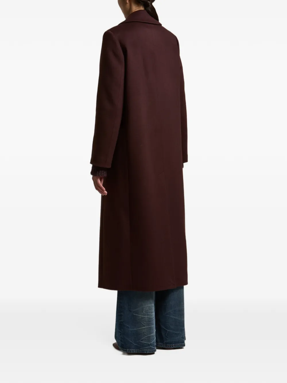 Peserico double-breasted belted coat Rood