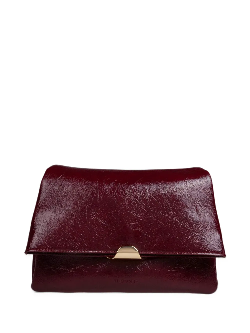 Themoirè Chio crinkled-effect shoulder bag - Rosso